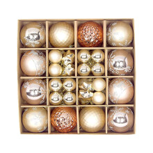 Christmas Ball Ornaments Champagne Gold 44 pcs 3-6 cm