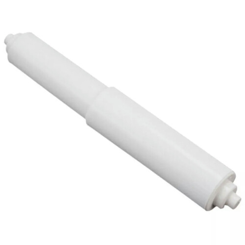 White toilet roll spindle spring-loaded holder 2