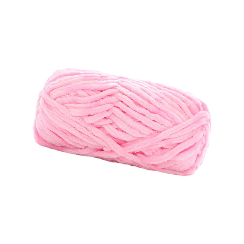 Pink chunky wool yarn for hand knitting and crocheting,