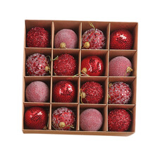 Christmas Ball Ornaments Red 16 Pieces