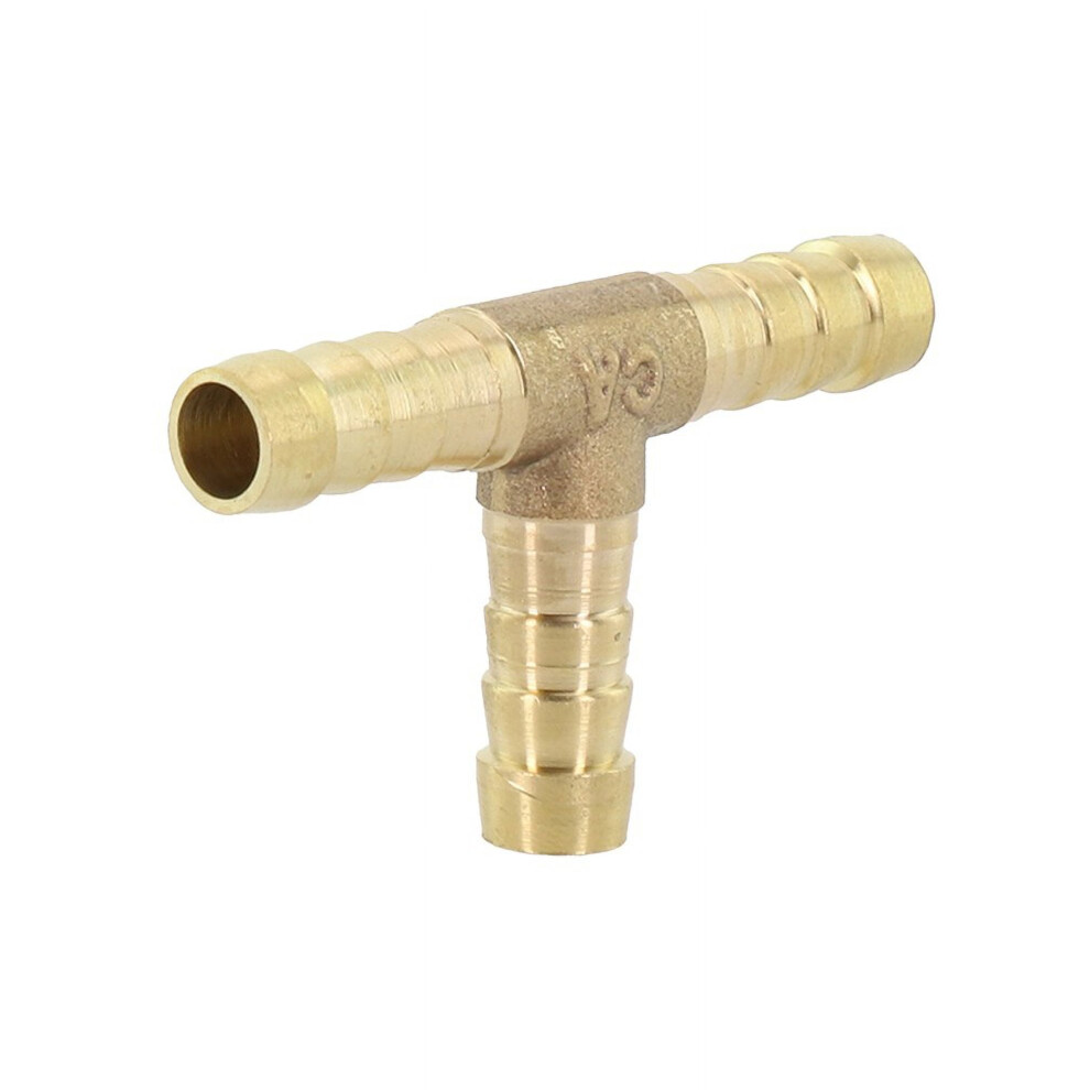 Brass 3-Way Barbed Tee Fitting 6Mm Or 8Mm 9314556484292