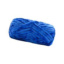 Blue chunky wool yarn for hand knitting and crocheting