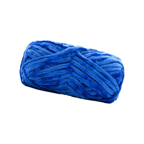 Blue chunky wool yarn for hand knitting and crocheting