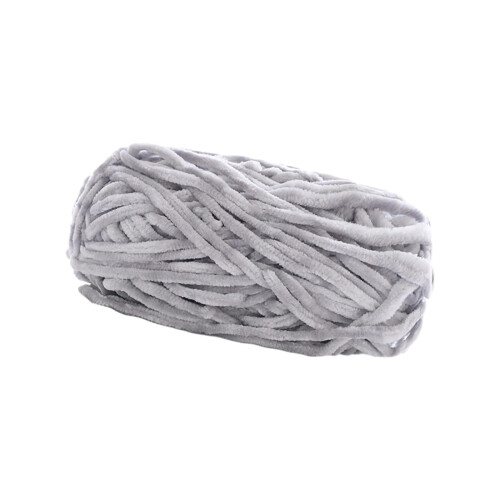 Light Gray Chunky Wool Yarn for Hand Knitting and Crocheting