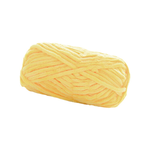 Yellow chunky wool yarn for hand knitting and crocheting