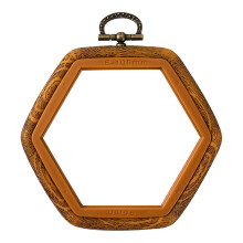 Embroidery Hoop Stretch Frame Hexagon 9.5x10.5cm