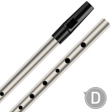 Brass Irish whistle in C/D key 6-hole metal pennywhistle