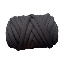 Black Chunky Tubular Yarn 250g 65.6ft for Arm Knitting and