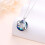 Axolotl Necklace 925 Sterling Silver Blue Crystal 2