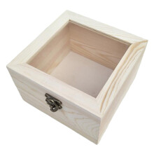 Wooden Jewelry Box 12x12x8 cm