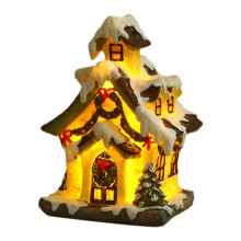 Christmas Village Houses LED Resin Ornament 3.54x3.15x4.72