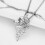 Wolf Head Necklace for Men Retro Pendant Chain 2pcs 5