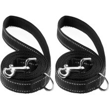 Reflective Nylon Dog Leash 1" x 6ft 2-Pack