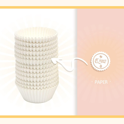 White Cupcake Liners Large Size Food Grade 600 Count 2