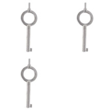 3X American Style Universal Flat Key Blank, Special Key Handcuff Lock Key, Aluminum Alloy Keychain