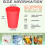 Happon kids drinking cups rainbow plastic 8 pcs 3