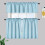 Kitchen Curtain Waffle Weave Light Filtering 30x30 in Blue 2