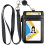 ID badge holder with retractable lanyard and 4 card slots 1
