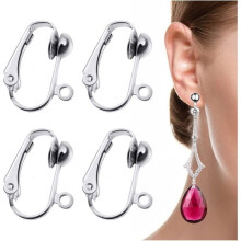 Clip-on Earring Converters Hypoallergenic Silver 20 Pack