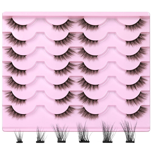 Natural Cat Eye Half Lashes 14 Pairs