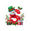 Christmas Snowman Ornament with Initial Letter, Red 2