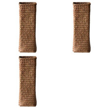 3X Rattan Flower Vase Bamboo Baskets Decoration Vases Flower Fruit Basket Flower Vase Tall Vases for Home Decor Brown