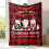 Flannel Throw Blanket Blue Snowflake Coffee Cup Design 1