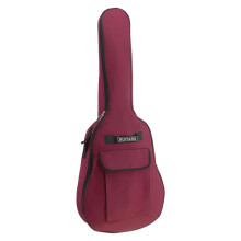 Guitar Backpack Bag with Padding and Pockets, Red