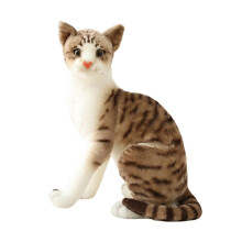 Gray Plush Cat Doll Soft Stuffed Toy 35cm