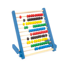 Wooden Abacus for Kids Math Learning 10 Rows Blue