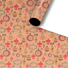 Christmas Wrapping Paper Vintage Floral Kraft 2025