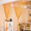 Austok orange kitchen curtain decorative string 5.85 x 7.41 7