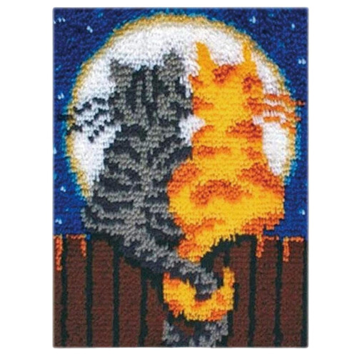 Latch Hook Rug Kit Animal Pattern Handmade Carpet for Adults 1