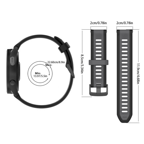 Silicone Watch Band Solid Color Sweatproof for Smartwatches 1