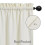 Short Waffle Weave Tier Curtains for Bedroom, Ivory, 2 3