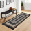 Runner rug washable braided boho geometric 2 ft x 8 ft black 2