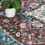 Runner Rug Red 2' x 6' Vintage Boho Floral Low Pile 4
