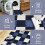 Runner Rug Navy Grey Plaid 2 ft x 6 ft 4