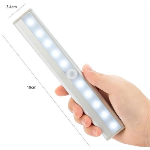 Set van 3 LED-lampen - Merkloos - USB oplaadbaar - Magnetisch - Bewegingssensor - Wit 2