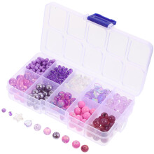 Beaded Necklace Kit for Girls 8-10 Years Old Purple Jade