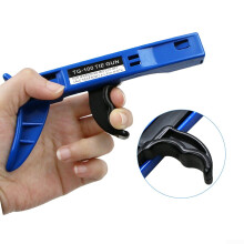 Plastic Cable Tie Tool Automatic Tightener Cutter 161mm Blue