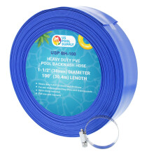 PVC backwash hose blue 1.5 inch x 100 feet