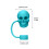 Skull Silicone Straw Toppers 10mm 6pcs 2
