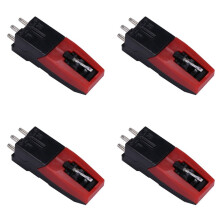 4Pcs Gramophone Record Magnetic Cartridge Stylus with Lp Vinyl Needle for Phonograph Turntable Stylus New One