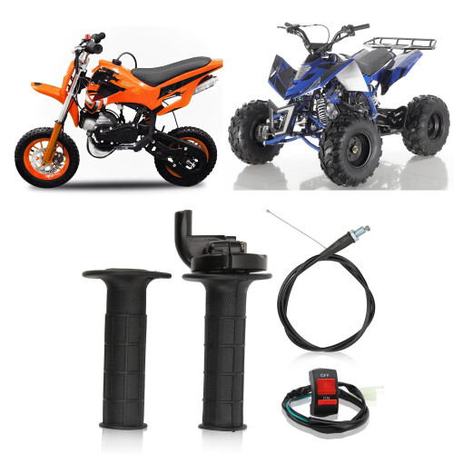 Tebru throttle cable 7/8 inch twist grip with kill switch 2