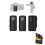Wireless Lavalier Mic 3-in-1 with 2 Mini Mics Black 1