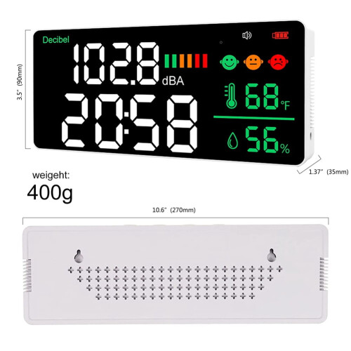 Decibel Meter Wall Mount Sound Level Meter 30-130 dB 1