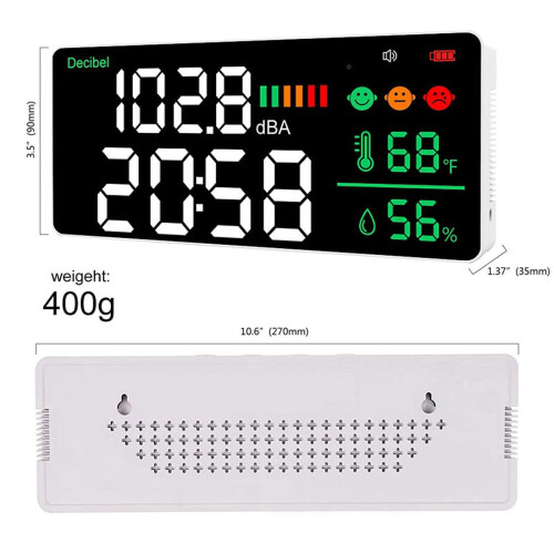 Decibel Meter Wall Mount Sound Level Meter 30-130 dB 1