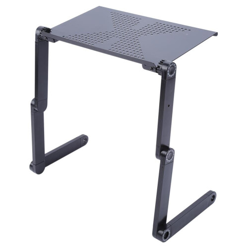 Adjustable Aluminum Laptop Stand with 2 Edge Stoppers Black 1