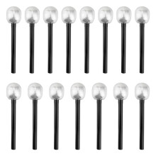 15 Pack Toy Microphone Stage Mic Silver Glitter Microphone for Cosplay Stage Rock Star Prop Karaoke Theme Party